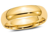 Men's or Ladies 14K Yellow Gold 6mm Comfort Fit Wedding Band Ring